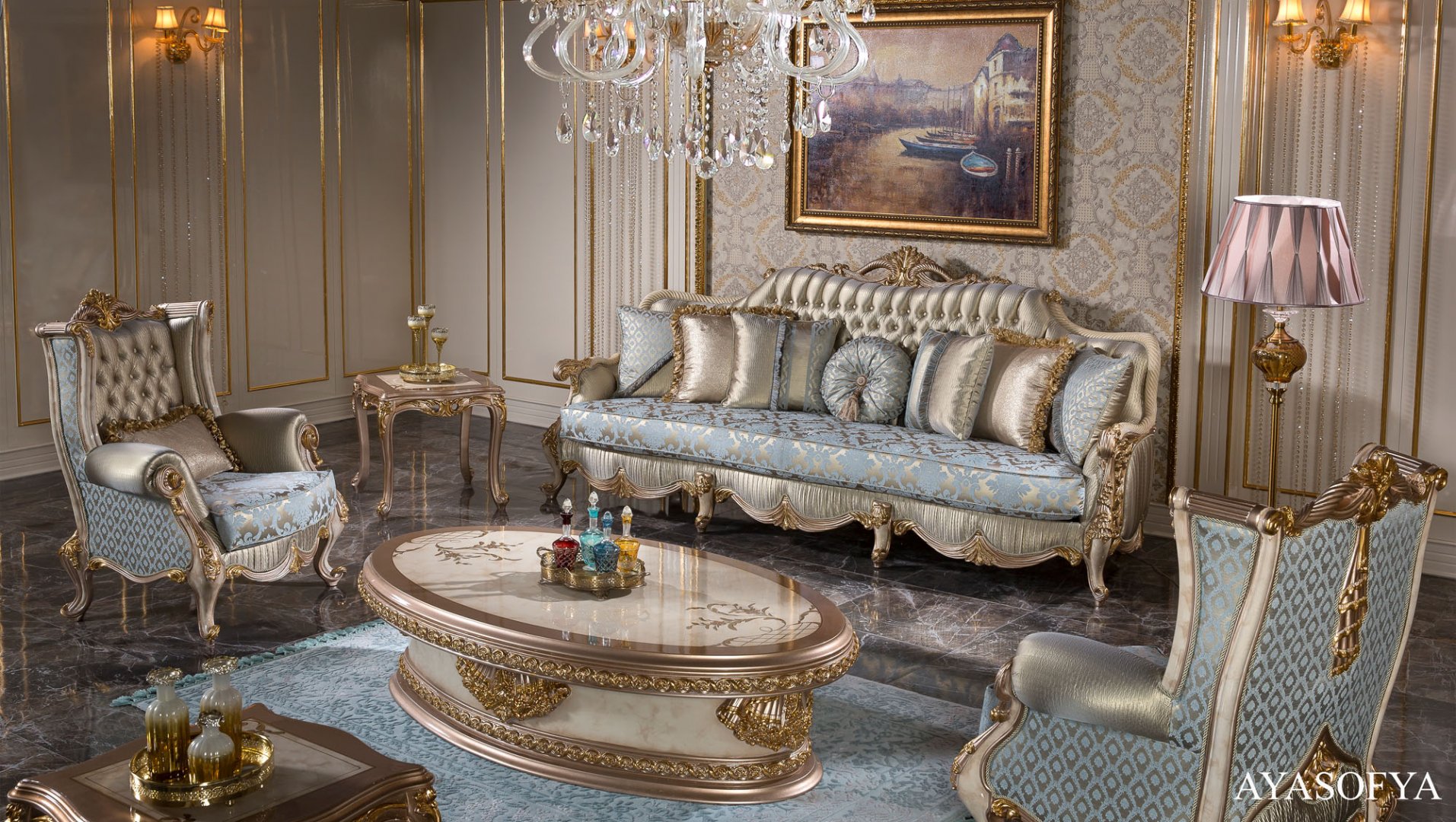 Aybars Classic Sofa Set