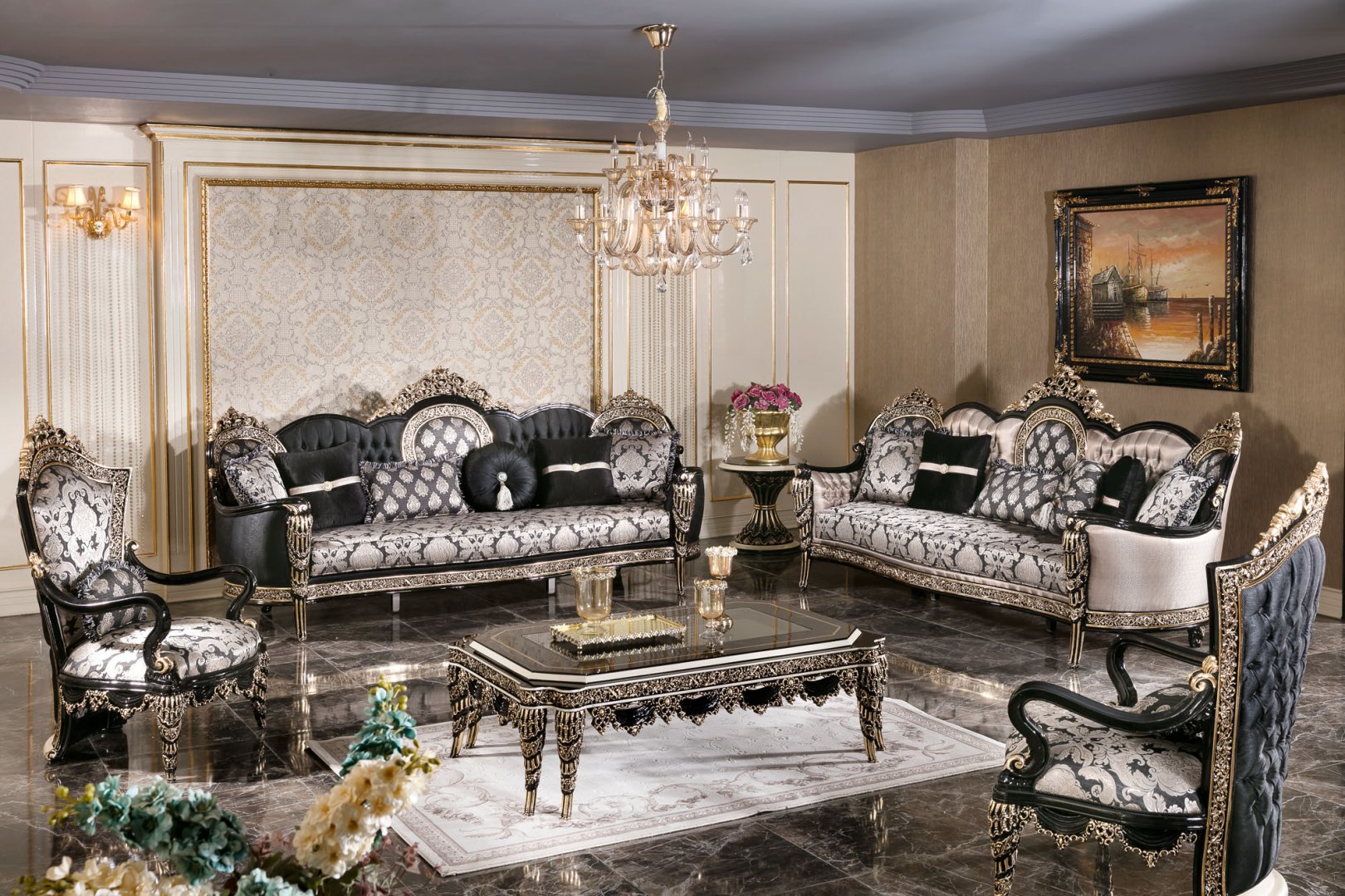 Marseille Classic Sofa Set