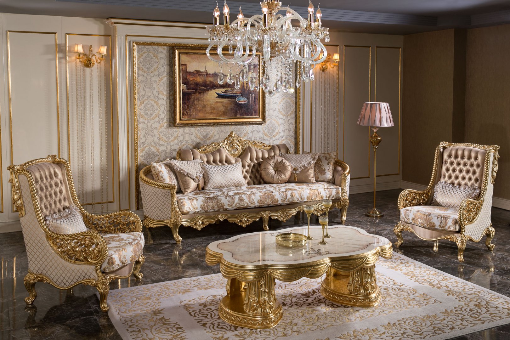 Risa Classic Sofa Set