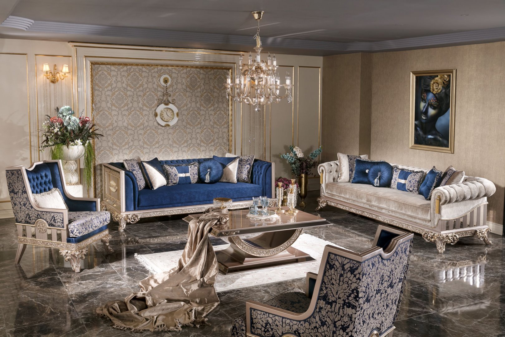 Ros Classic Sofa Set