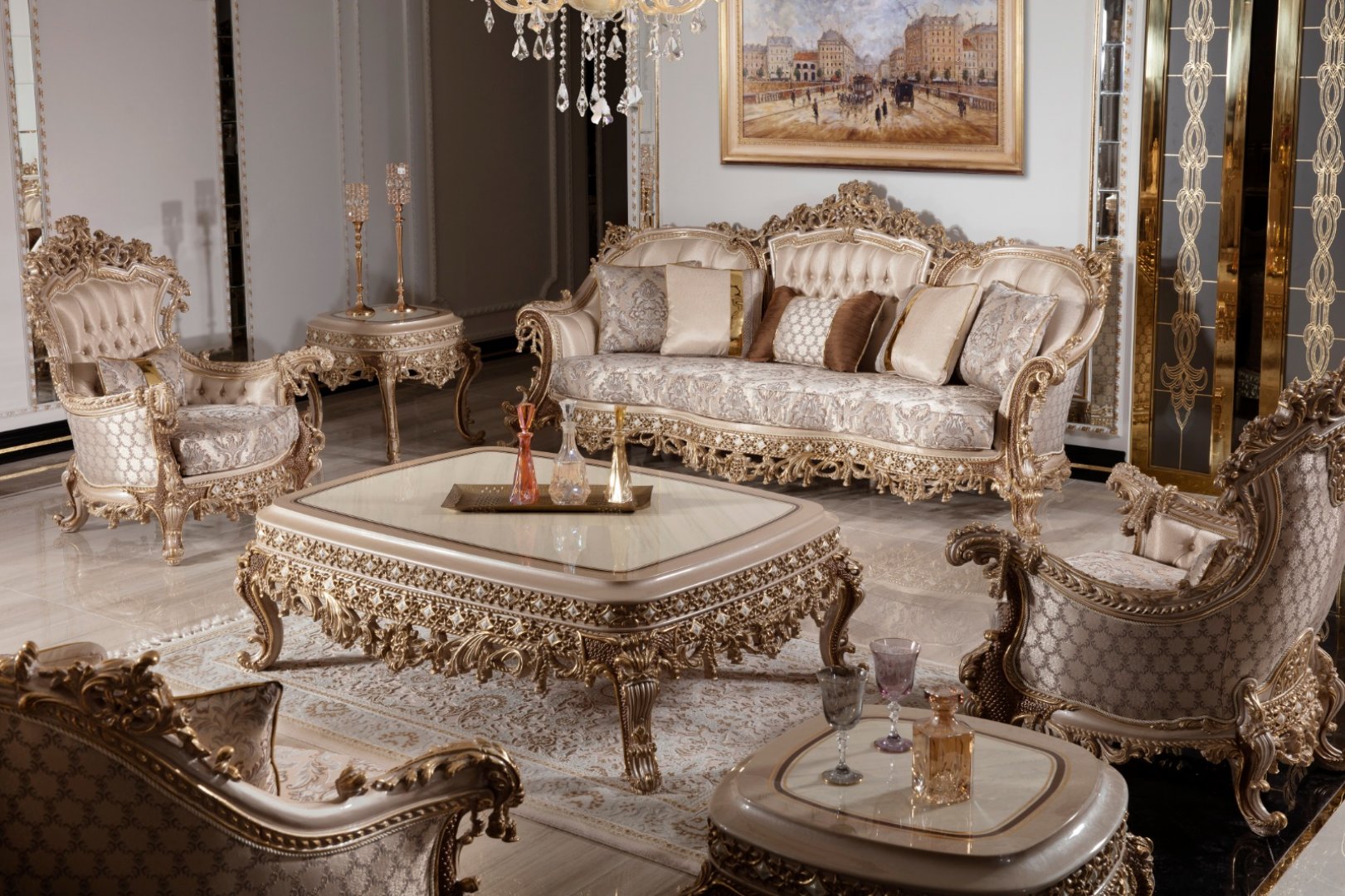 Cinar Classic Sofa Set