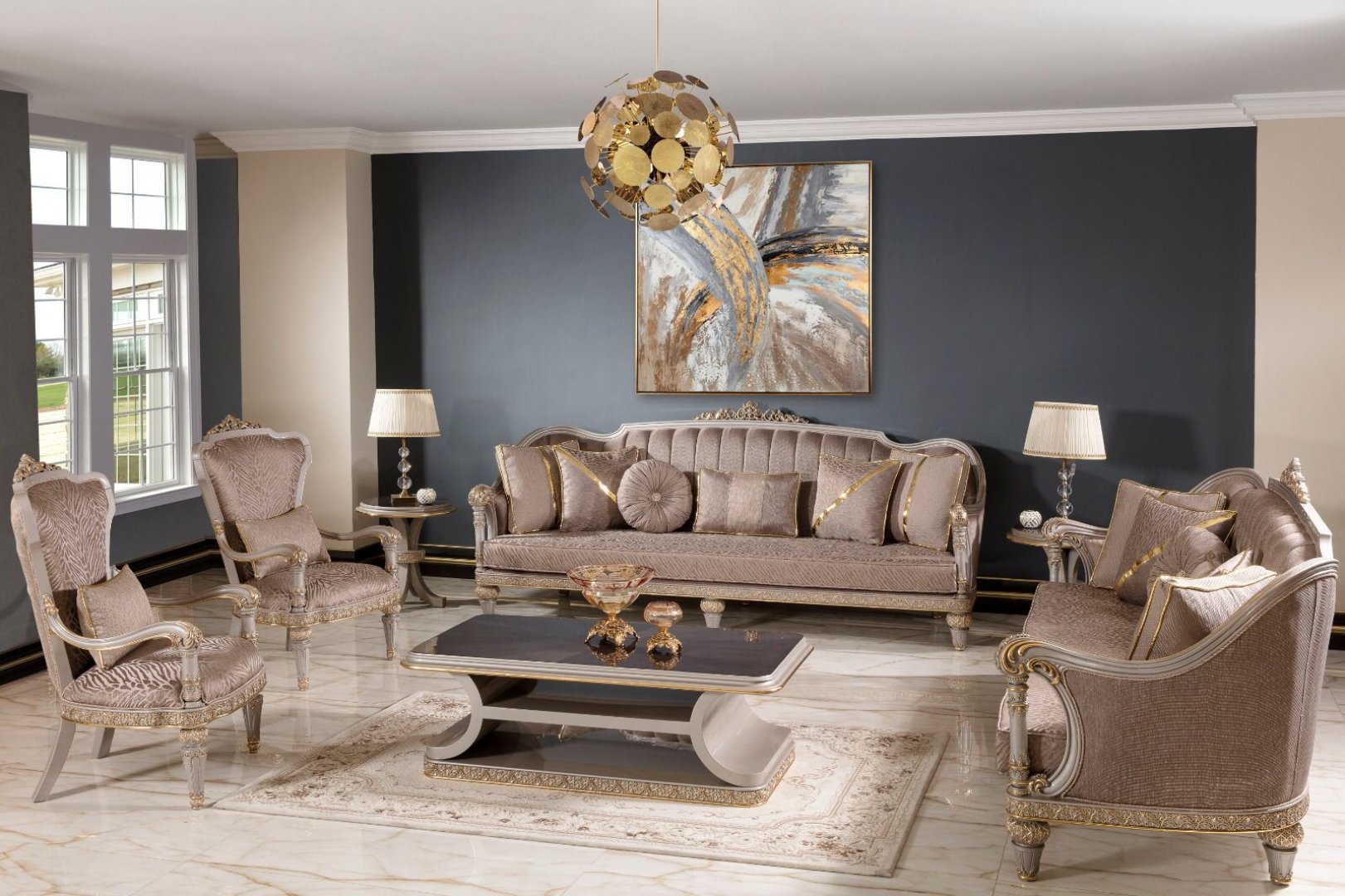 Grand Classic Sofa Set