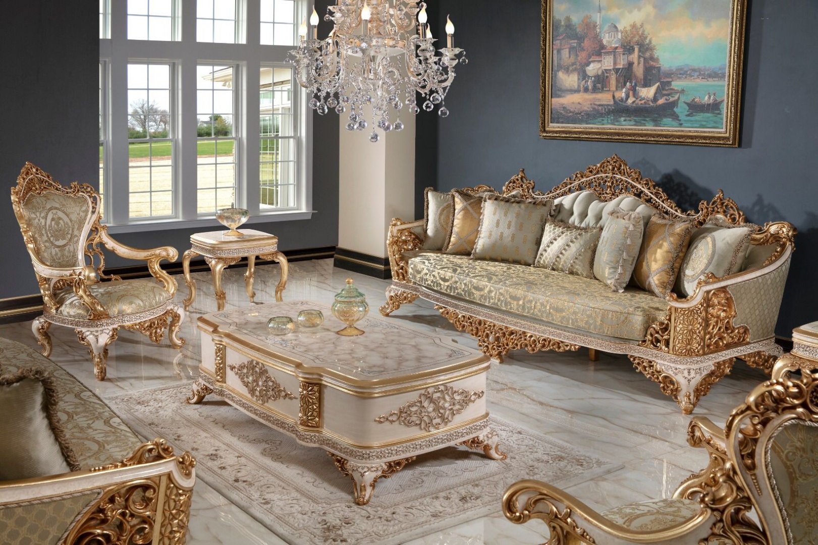 Lodz Classic Sofa Set