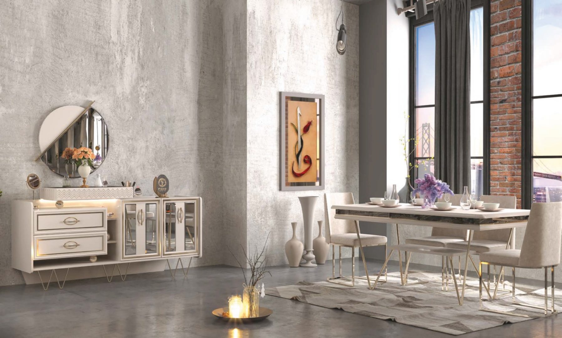 Resital Modern Yemek Odası Takımı
