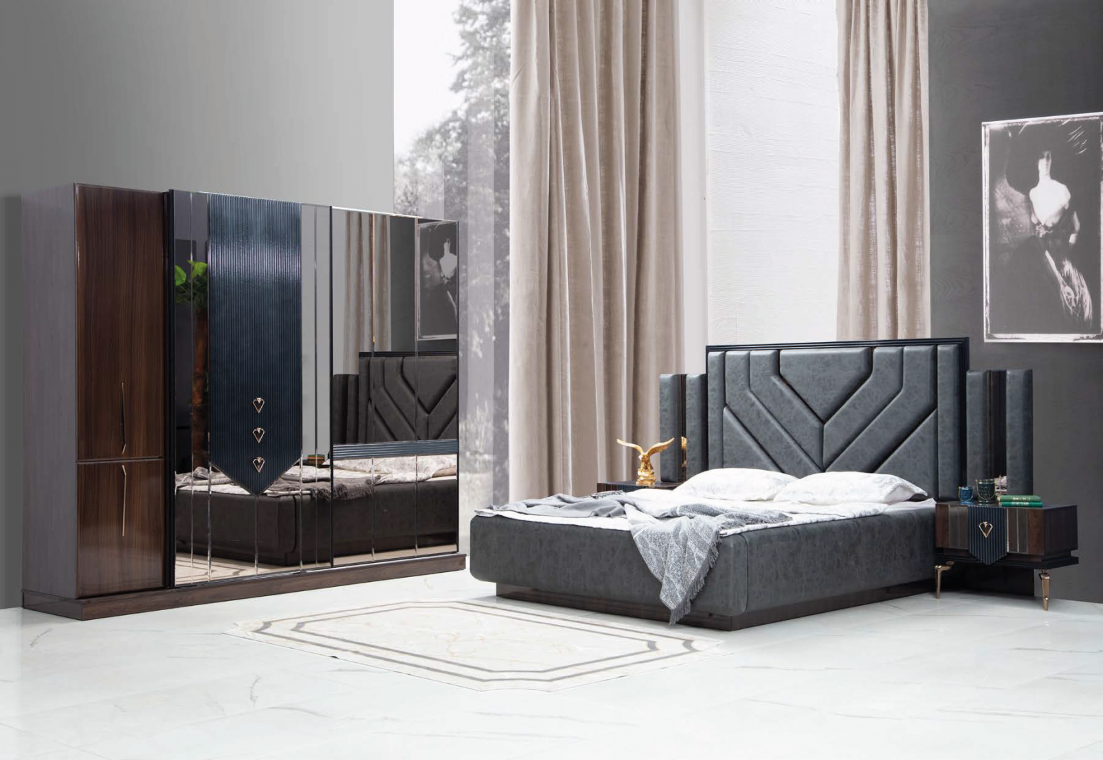  cavalli modern bedroom set
