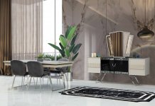 Versace Modern Yemek Odası Takımı | SRÇ Klasik Mobilya